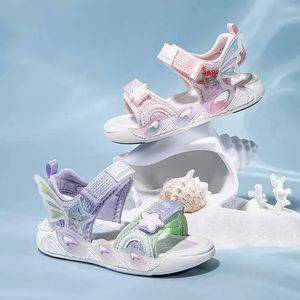 Mode Kinder Sandalen für Mädchen und Jungen Sommersportschuhe Kinder Regen Flats 240516