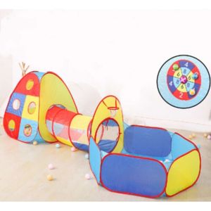 Piscina interativa portátil para crianças, 3in 1, ponto de onda, casa de barraca, bola de brinquedo, teatro interno e externo, decoração de presente