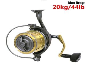 6 1BB Спиннинг рощи SH10000 12000 Long Cast Fishing Reel 20 кг 44 фунтов перетаскивающей металлической катушки левая правая рука обмена соленой водой 246C9229590