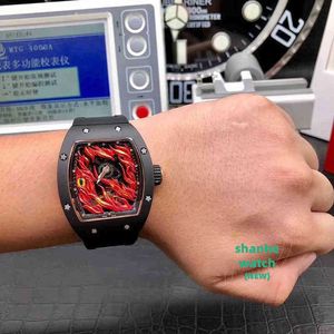 RM Watch Date Luxury Wristwatch Business Leisure RM26-02 Automatisk mekanisk keramisk fodral Tejp R Watch Mens Es