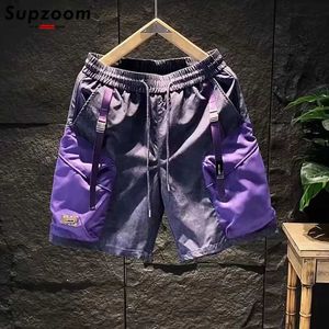 Men's Shorts Supzoom New Arrival Summer Loose Casual High Street Trendy Contrast Color Stitching Pocket Personalized Workwear Shorts Men J240522