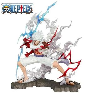 Action Toy Figures One Piece Nica Luffy Figur tätt Glas upp Lightning Fifth Gear Action -figur Model Doll Model Anime PVC Statue Toys Gift T240521