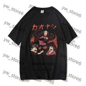 T-shirt maschile anime giapponese anime no face uomo magliette stampate grafiche