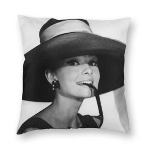 Подушка декоративная подушка Cool Audrey Hepburn Case Home Decorative 3D Двух боковой подушки для гостиной 355H