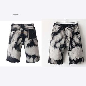 2024 Shorts Purpur Jeans Männer lila Jeans Designer Herren Slim Fit Ripped Patch Denim Shorts Cargo Jean Shorts Vintage Ripped Graffiti hochwertige Viertelhosen C6C