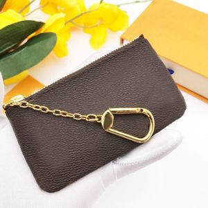 Högkvalitativ äkta lädermynt Purse lyxig design Portable Key P0uch Wallet Classic Men Women Chain Bag With Dust Bag and Box Key P 232o