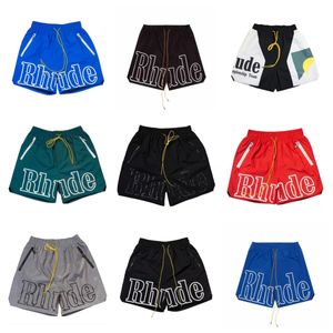 Projektantki szorty Rhude Shorts Summer Fashion Pants Men High Quality Street Wear Red Blue Black Purple Pants Mens Swim Siize: S-xl