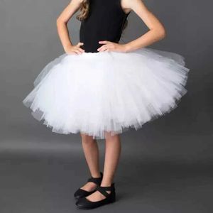 Kjolar kjolar tjej fluffy vit tutu skidåkning barn handgjorda balettdans pettiskirts underkläder tutu barns födelsedagsfest kläder skidåkning wx5.21