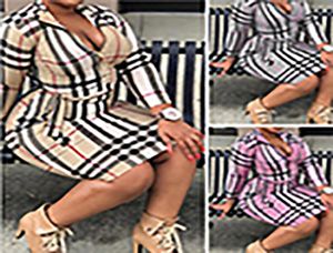 サイズのカジュアルドレスと女性039格子縞のファッションクラシック服ビッグサイズのドレススリムチェック柄スカート女性トレンディスカート3517930