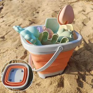 모래 놀이 물 재미있는 모래 재생 물 재미있는 어린이 해변 장난감 어린이 물 장난감 접이식 휴대용 모래 버킷 여름 야외 장난감 해변 게임 wx5.22