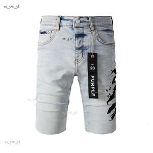 Purple Designer Mens Jeans Shorts Hip Hop Casual Complete Lenght Jean Clothing 29-40 размер высококачественных шорт джинсовые джинсы 3fd