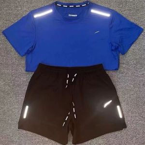 Мужские спортивные костюмы Технологические набор дизайнерские шорты для рубашек с двумя частями летнего женского фитнес-костюма Принт быстро выдыхающий футболка для спортивной одежды бега
