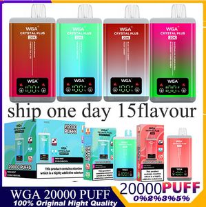 WGA Crystal Pro Max 20000 Puflar Tek Kullanımlık Vape Kalem 2% 5% 5 Nikotin Vapes 10k/12K/15K/20K Evolve Şarj Pod Tutulabilen Vape WGA 20K Puff 25K Puff 30K 18K