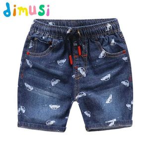 Shorts Shorts Dimusi Boys Stampa auto jeans Shorts strappato per ragazzi Mutandine estive jeans pantaloncini per bambini pantaloncini per bambini bc069 wx5.22