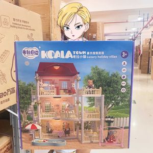 Doll House Accessories Koala Diary Villa House Toy Princess Castle Doll House Scene Girl Luxury Resort Q240522