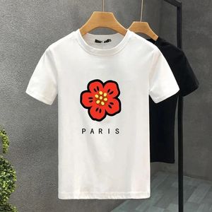 Paris Printed Cotton Mens Mens футболка Creative Printed Высококачественная роскошная рубашка Unisex Brand Top S-4XL Большой 240522