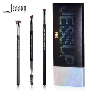 Makeupborstar Jessup Eyebrow Brush Set 3 Professionella ögonbrynsborstar Syntetiska ögonbrynsstyling/Slim Flat Angle Eyebrow Brush/Precision Definer T326 Q240522