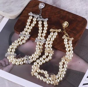 Pearl necklaces bone accessory bracelet Women Wedding Choker Necklace Designer Jewelry