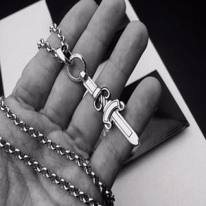 Fashion stainless steel pendant necklace chain bijoux for mens and women trend personality punk cross style Lovers gift hip hop jewelry 302V