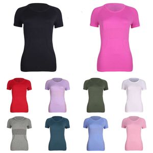 Yoga Tees Womens Ladies Long Short-Sleeved T-shirts Wicking Knit High Elastic Fitness Polos Clothes Sport T Shirts 910D49 AE9 1962f