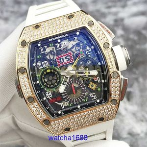 Дизайнер RM Запястья Watch RM11-02 Хронограф розового золота дважды зоны