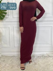 Etnik Giyim Ramazan Eid Pamuk Abaya Dubai Türkiye İç Elbise Müslüman Hicam Ovası Kadınlar İçin Kapalı Abayas İslami Kaftan Robe