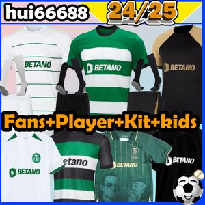 23/24/25 Sporting Futbol Formaları 2023 2024 2025 Jovane Ronaldo Mathieu Acuna Vietto Sarabia Coates Men Kit Kids Futbol Gömlek