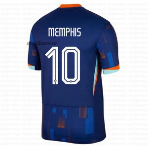 축구 유니폼 F. de Jong Memphis Virgil Ake de Ligt 축구 유럽 유로 컵 네덜란드 NL 홈 어웨이 국가 팀 축구 유니폼