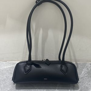 Underarm Shoulder Bag Baguette Bag Cowhide Tote Bag Designer Medium Bag Handbag Double Zip Fastening Small Removable Mirror Internal Pocket Tubular Handles