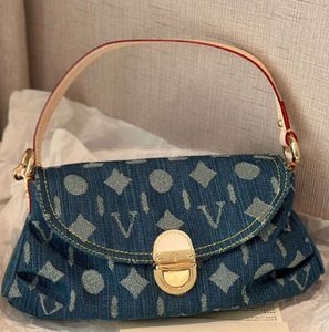 Evening Bags Denim Blue Handbags Women Vintage Designer Shoulder Jeans Undershoulder Hobo Purse Clutch Totes Old Flower V Handbag Crossbody Bag98