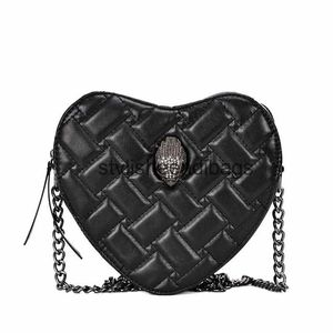 Cross Body New Eagle Head Womensemed Сердце, вогнутая стерео, сумка для плеча H240523