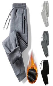 Men039s Spodnie Winter Futra Wyłożone joggery grube spodnie dresowe śladowe spodnie polarowe bieganie ciepłą aksamitną kostkę związaną 2211072004530