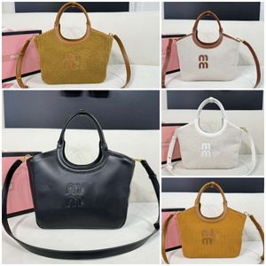 Designer Bag Luxury Miumin Tote Bag Beach Bag modekuddväskor Handväska Crossbody Bag Cowhide Softy Leather Shooth Rem Högkvalitativ väska Clearance Sale