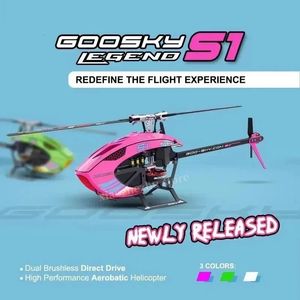 Goosky S1 BNFRTF 6Ch 3D Stunt Doppelbinsel ohne bürstenfreie Direktantrieb Flybarless DirectDrive RC Helicopter Toys Geschenke 240523