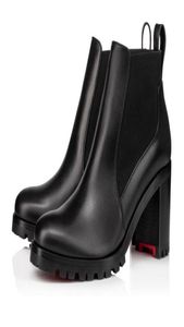 Luxury Fashion Designer Ankle Boots Lug Sole Marchahe Women's Boot Chunky Heels Fashion Women Martin Boots EU35-432646330