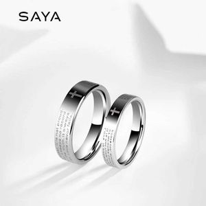 Couple Rings Tungsten Valentines Ring for Mens Bible and Cross Couple Wedding Ring Free Delivery Customized S2452301