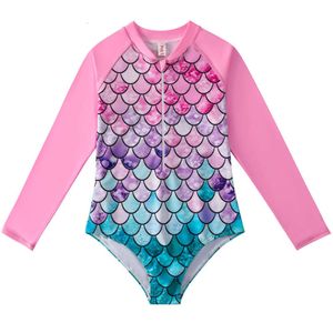 Europejska i amerykańska syrena dla dzieci jednoczęściowego strefowego stroju kąpielowego Fish Hot Spring Fish Scale L2405
