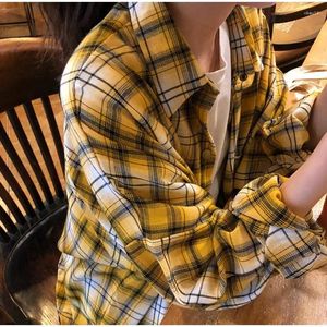 Women's Polos Arrival Women Vintage Plaid Oversized Blouse Batwing Sleeve Turn Down Collar Purple Shirt Button Up Casual Tops Summer