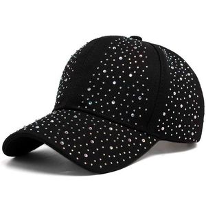Boll Caps Cntang 2024 Nya kvinnors färgglada diamant baseball C Summer Fashion Party CS Cotton Luxury Designer Brand Sun Hat Justerbar J240522