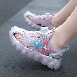 Детские сандалии Baotou Summer Girls Hollow Sandals Boys Fashion Summer Beach Wholesale 240513