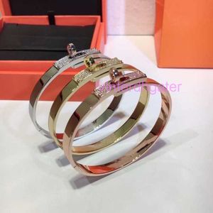 10A Premium Luxury Hrms Designer Classic Counter Fashion Unisex Bracelet Pig Nose Bracelet 925 Silver Plated 18k Gold High Edition Full Diamond Full Sky Star Light