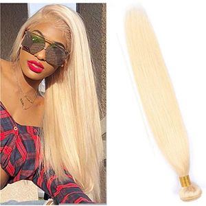 Mongolian Raw Virgin Hair Blonde 613# Human Hair Straight One Bundle Mink Hair Products 10-32inch Blonde Color Rmrlo