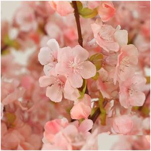 Декоративные цветы венки искусственные зеленые растения белые розовые японские вишневые ветвь ложная цветущая спаржа алоэ бонсай доставка Dhdop Dhdop