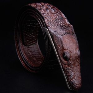 أحزمة رجالي مصمم جلدي فاخر حزام رجال عالي الجودة ceinture homme cinto mischulino luxo crocodile cinturones hombre 231w