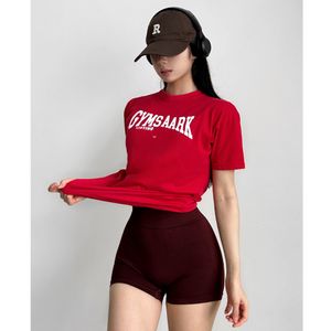 Kvinnors t-shirt Yoga T-shirt Shark Casual Short Sleeve Loose Women Fitness Sports Tops Designer Shorts Fashion Ladies Tops