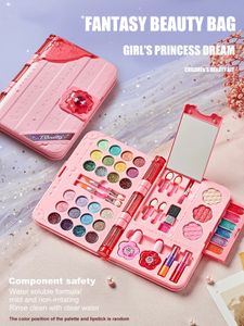 Kit Kid Makeup Kit for Girl Washable Play Toys Set con mirror Beauty Dress Up Set Toys for Age 3 4 5 6 7 8 9 10 11 12 Ye 240523