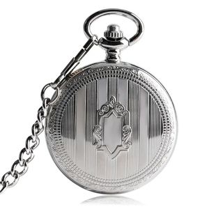 Top Sales Silver Steampunk Skeletton Automatische mechanische Taschenuhr mit Kette Erkek Kol Saati Uhren Männer Unisex Geschenke Uhr 240523