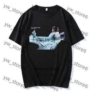 Herren T-Shirts Radiohead T-Shirt Vintage Hip Hop Rock Band Grafisches T-Shirt Streetwear 90s Baumwollkomfort Kurzarm Unisex Tee Faed