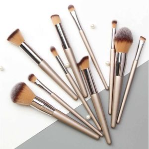 Makeup Brushes 10 professional makeup brushes set Soft hair paint handle Lip eyebrow eye shadow concealer foundation make-up makeup brush Q240522