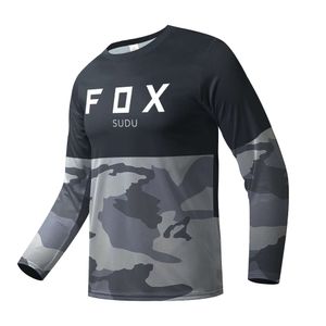 24WQ мужские футболки Fox Sudu Mens Mens с длинным рукава